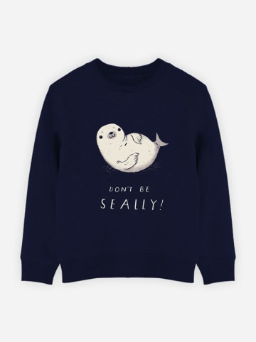 WOOOP Sweatshirt "Don't Be Seally" donkerblauw