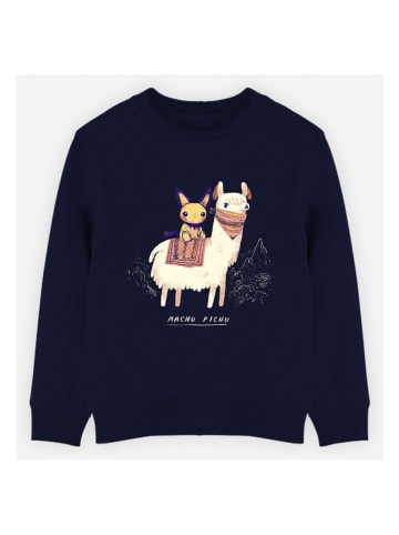 WOOOP Sweatshirt "Machu Pichu" donkerblauw