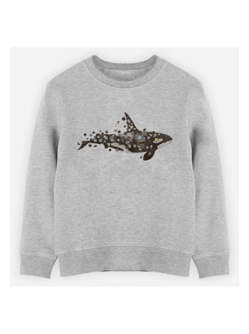 WOOOP Sweatshirt "Killer Whale" in Grau