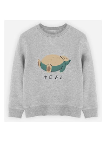 WOOOP Sweatshirt "Nope" in Grau