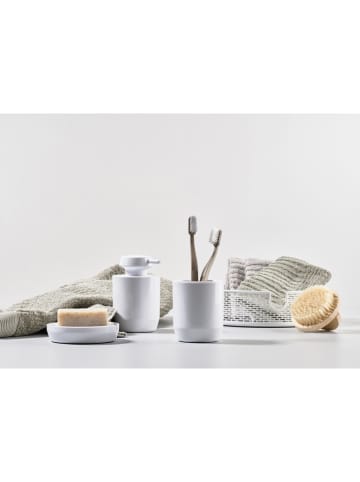 Zone Denmark 2er-Set: Zahnputzbecher "Suii" in Weiß - (H)9 x Ø 7,8 cm
