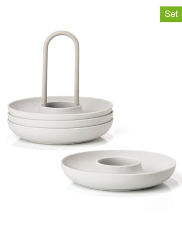 Zone Denmark 5-delige eierdoppenset "Singles" lichtgrijs