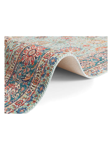 Elle Decoration Kurzflor-Teppich "Mahal" in Hellblau/ Bunt