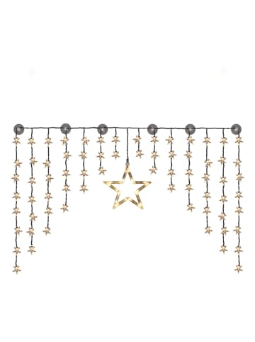 Hollybell Zasłona świetlna LED "Star" w kolorze ciepłej bieli - 135 x 95 cm