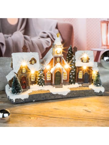 Hollybell Dekoracyjna lampa LED "Christmas Village" ze wzorem - 26,5 x 17,5 x 10 cm