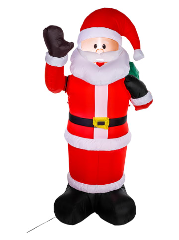 Profiline Opblaasbaar ledfiguur "Santa" rood - (B)183 cm