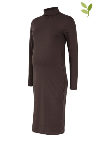 Mama licious Ciążowa sukienka "Sia" w kolorze ciemnobrązowym