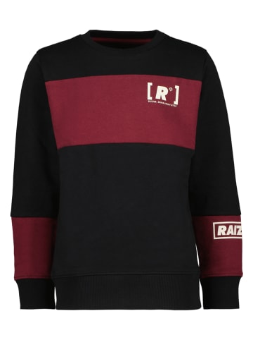RAIZZED® Sweatshirt "Noto" zwart/bordeaux