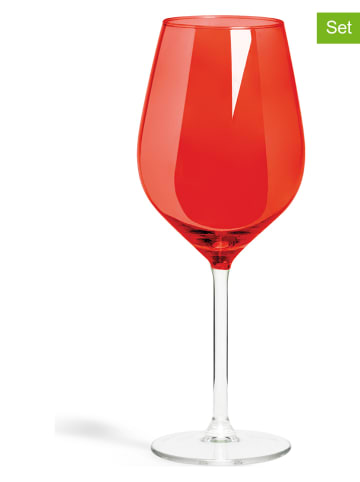 Trendy Kitchen by EXCÉLSA 6-delige set: wijnglazen "Color Wine" rood - 500 ml