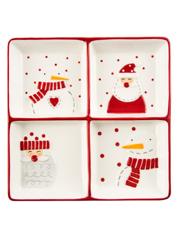 Trendy Kitchen by EXCÉLSA Miska w kolorze biało-czerwonym na przekąski - 20 x 20 cm