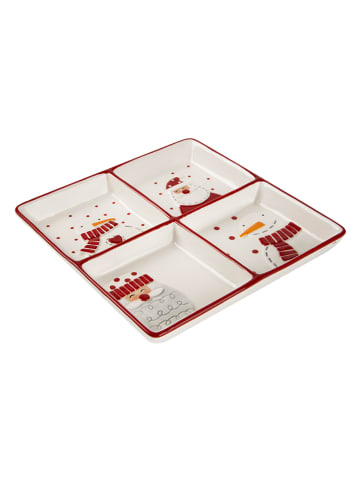 Trendy Kitchen by EXCÉLSA Miska w kolorze biało-czerwonym na przekąski - 20 x 20 cm