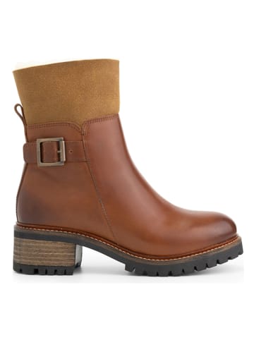 mysa Leder-Stiefeletten "Dahlia" in Braun