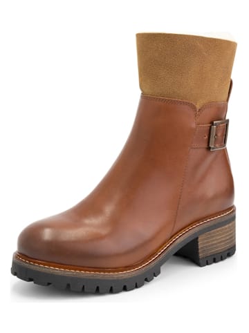 mysa Leder-Stiefeletten "Dahlia" in Braun