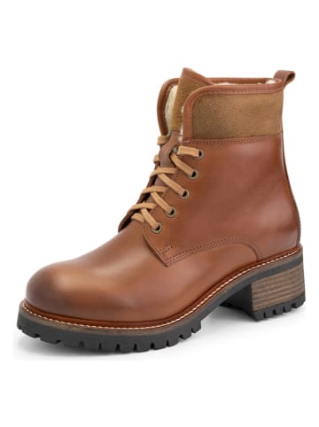 mysa Leren boots "Daphne" bruin