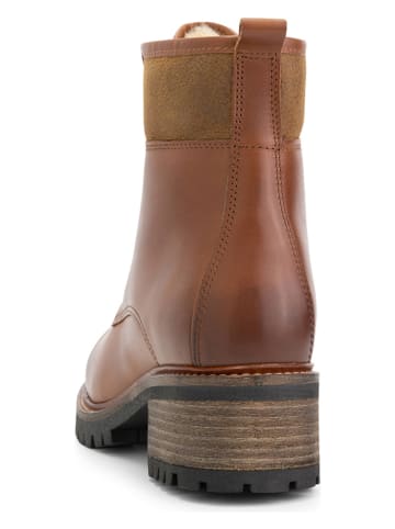 mysa Leren boots "Daphne" bruin