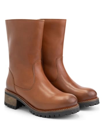 mysa Leder-Boots "Delphine" in Hellbraun