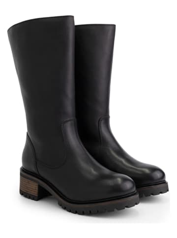 mysa Leder-Stiefel "Dianthe" in Schwarz