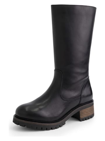 mysa Leder-Stiefel "Dianthe" in Schwarz