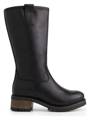 mysa Leder-Stiefel "Heather" in Schwarz
