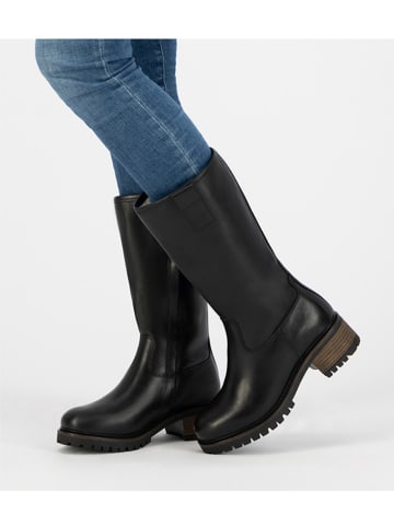 mysa Skórzane kozaki "Heather" w kolorze czarnym