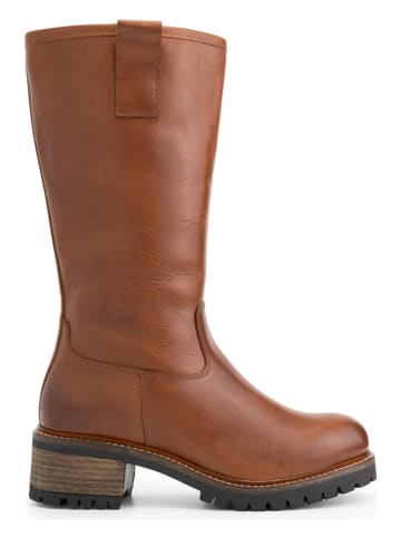 mysa Leder-Stiefel "Heather" in Hellbraun