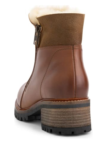 mysa Leder-Stiefeletten "Leliana" in Hellbraun