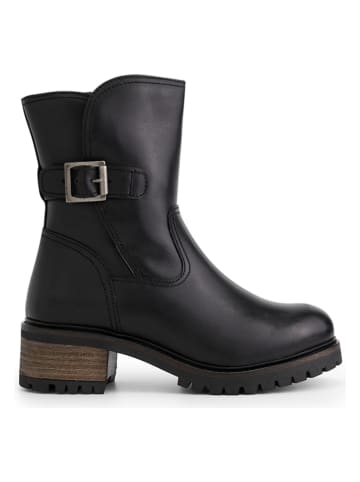 mysa Leder-Stiefeletten in Schwarz