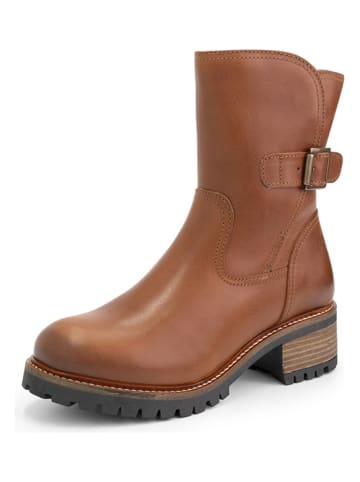 mysa Leder-Stiefeletten in Hellbraun