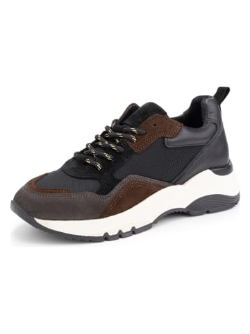 Mysa Leren sneakers "Rodanthe" zwart/bruin