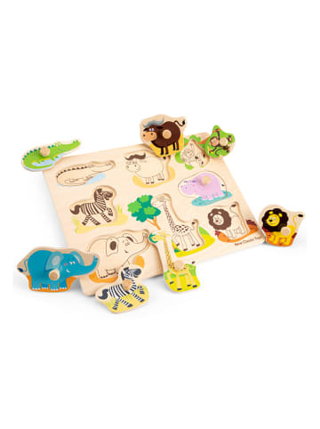 New Classic Toys 8tlg. Knopfpuzzle "Safari" - ab 2 Jahren