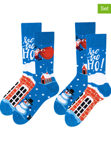 TODO SOCKS 2-delige set: sokken blauw/rood