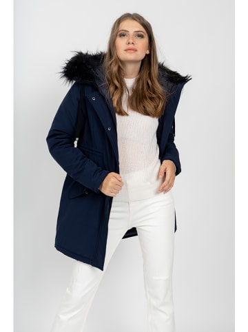 WHITE GOOSE Parka "Barbara" donkerblauw
