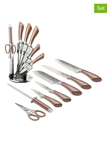 Berlinger Haus 8tlg. Küchenmesser-Set in Silber/ Roségold