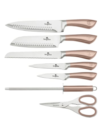 Berlinger Haus 8tlg. Küchenmesser-Set in Silber/ Roségold