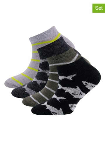 ewers 4er-Set: Socken in Grau/ Schwarz