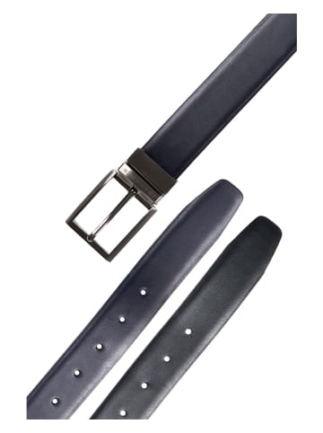 Polo Club Omkeerbare riem zwart/donkerblauw