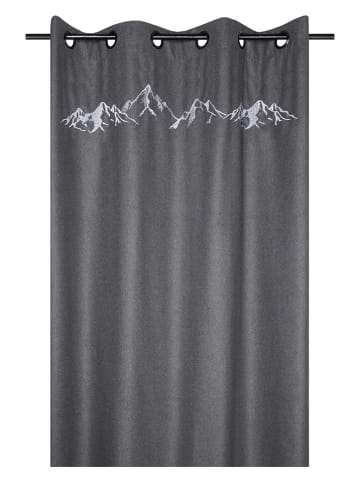 STOF France Ringgordijn "Charvin" grijs - (L)260 x (B)135 cm