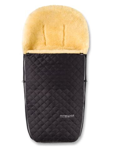 Hofbrucker Lammfell-Fußsack "Polaris Limited Edition" in Schwarz - (L)105 x (B)40 cm