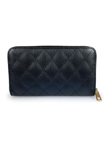 Mila Blu Skórzany portfel "Tasso" w kolorze czarnym - 21 x 12 x 2 cm