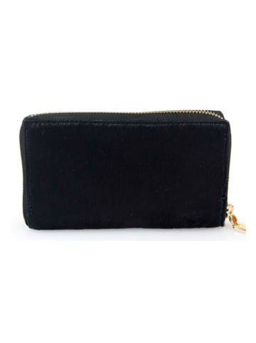 Mila Blu Leren portemonnee "Tiglio" zwart - (B)17 x (H)10 x (D)2 cm