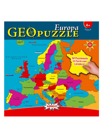 Amigo 58tlg. Puzzle "GeoPuzzle - Europa" - ab 4 Jahren