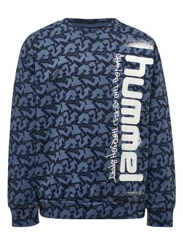 Hummel Sweatshirt "Arrows" in Anthrazit/ Blau