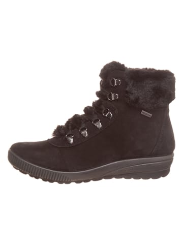 avance shoes Skórzane botki w kolorze czarnym