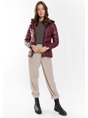 Northwood Doorgestikte jas "Greta" bordeaux