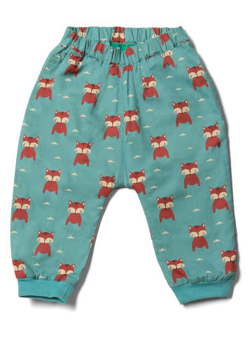 Little Green Radicals Sweatbroek "Night time foxes" turquoise