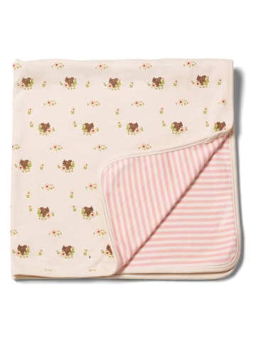 Little Green Radicals Babydecke "Autumn squirrel" in Rosa/ Creme - (L)70 x (B)70 cm