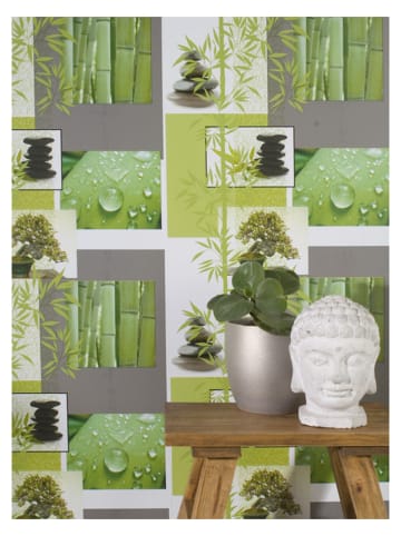 Calitex Wandfolie "Zen Attitude" groen/grijs