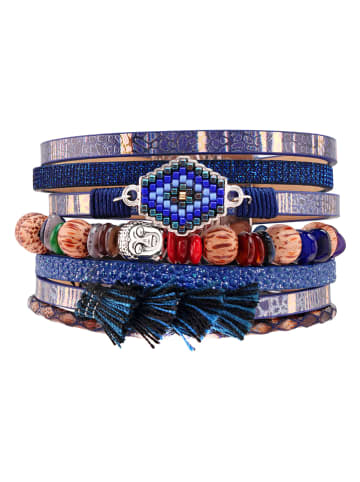 PATAGONIE Armband mit Kristallen in Blau
