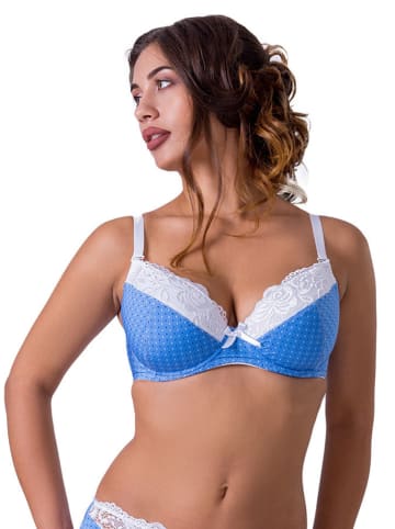 Valea Push-up beha "Cyria" blauw/wit