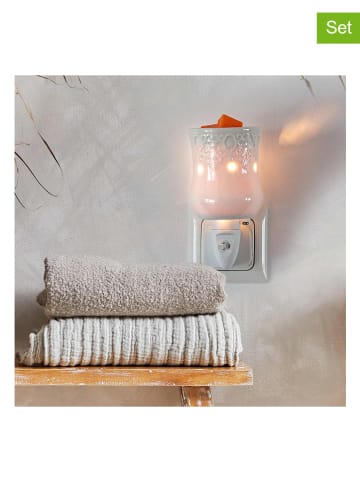 Candle Brothers 2-delige set: nachtlampen "Serenity" wit